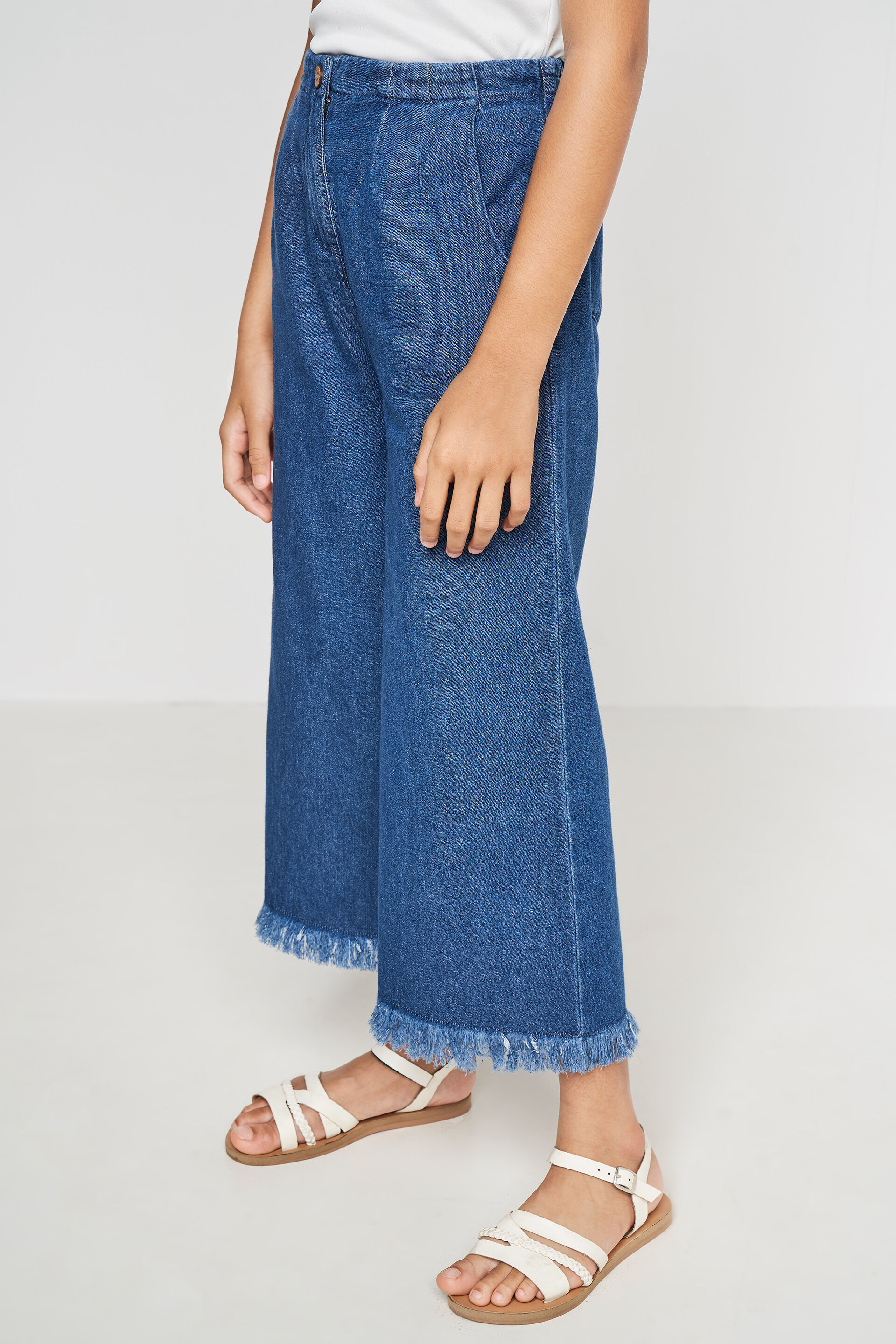 Dark Blue Solid Straight Bottom, Dark Blue, image 3